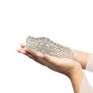 Linda Coroa Para Noiva, Debutantes E Miss. Com Strass E Metal Prata. Porta Coque, Arranjo, Tiara T15