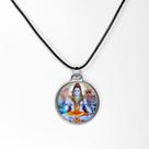 Lindo colar pingente arte resinada lord Shiva hinduismo
