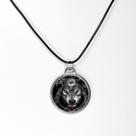 Lindo colaramuleto quertipo de poder lobo da furia resinado