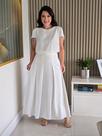 Lindo Conjunto Saia Blusa Sensorial Evangelica Elegante COR:BRANCOTAMANHO:G