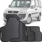 Lindo jogo de tapete emborrachado acabamento preto espcífico presonalizado com o nome do carro fiat doblo 2003 a 2005
