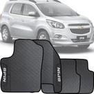 Lindo jogo de tapete emborrachado com acabamento preto espcífico presonalizado com o nome do carro chevrolet spin