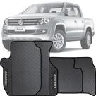 Lindo jogo de tapete emborrachado com acabamento preto espcífico presonalizado com o nome do carro volkswagen amarok