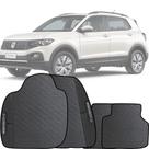 Lindo jogo de tapete emborrachado com acabamento preto espcífico presonalizado com o nome do carro volkswagen t-cross