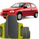 Lindo jogo tapete 4 peças carro automotivo na cor amarela chevrolet corsa 1993 a 2003 todos hatch o
