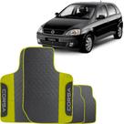 Lindo jogo tapete 4 peças carro automotivo na cor amarelo chevrolet corsa 2003 a 2009 com frente da montana todos embo