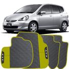 LINDO JOGO TAPETE 4 PEÇAS CARRO AUTOMOTIVO NA COR AMARELO Honda Fit 2003 a 2007 TODOS EMBORRACAHDO