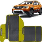 Lindo jogo tapete 4 peças carro automotivo na cor amarelo renault duster 2017 a 2021 todos emborrac
