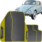 Lindo jogo tapete 4 peças carro automotivo na cor amarelo volkswagen fusca 1300 1500 1600 todos 196