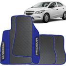 Lindo jogo tapete 4 peças carro automotivo na cor azul chevrolet prisma 2013 a 2016 todos emborraca