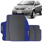 Lindo jogo tapete 4 peças carro automotivo na cor azul ford ka 2008 a 2010 todos emborracahdo ecolo