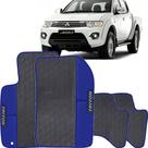 LINDO JOGO TAPETE 4 PEÇAS CARRO AUTOMOTIVO NA COR AZUL Mitsubishi L200 Triton 2013 a 2018 TODOS E