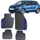 LINDO JOGO TAPETE 4 PEÇAS CARRO AUTOMOTIVO NA COR AZUL Volkswagen Polo 2006 a 2017 TODOS EMBORRACAH