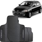 Lindo jogo tapete 4 peças carro automotivo na cor preta chevrolet corsa 2003 a 2009 com frente da m