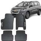 Lindo jogo tapete 4 peças carro automotivo na cor preto chevrolet spin 2011 a 2021 5 lugares emborr