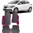 Lindo jogo tapete 4 peças carro automotivo na cor rosa chevrolet onix 2017 a 22019 todos emborracah
