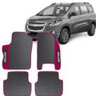 Lindo jogo tapete 4 peças carro automotivo na cor rosa chevrolet spin 2011 a 2021 5 lugares emborra