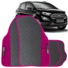 Lindo jogo tapete 4 peças carro automotivo na cor rosa ford ecosport 2013 a 2021 todos emborracahdo