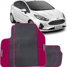 Lindo jogo tapete 4 peças carro automotivo na cor rosa ford fiesta 2015 a 2020 todos emborracahdo e