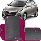 LINDO JOGO TAPETE 4 PEÇAS CARRO AUTOMOTIVO NA COR ROSA Hyundai BH20 Hatch e Sedan de 2015 a 2018 TODOS EMBORRACAHDO E