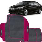 Lindo jogo tapete 4 peças carro automotivo na cor rosa toyota corolla 2015 a 2020 todos emborracahd