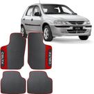 Lindo jogo tapete 4 peças carro automotivo na cor vermelha chevrolet celta 2000 a 2006 todos emborr