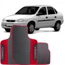 Lindo jogo tapete 4 peças carro automotivo na cor vermelha chevrolet corsa sedan classic 1995 a 200
