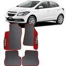 Lindo jogo tapete 4 peças carro automotivo na cor vermelho chevrolet onix 2017 a 22019 todos emborr