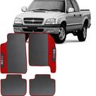 Lindo jogo tapete 4 peças carro automotivo na cor vermelho chevrolet s10 2001 a 2009 todos emborrac