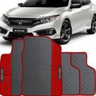 Lindo jogo tapete 4 peças carro automotivo na cor vermelho honda civic 2015 a 2021 todos emborraca