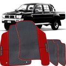 Lindo jogo tapete 4 peças carro automotivo na cor vermelho toyota hilux cabinde dubla 1996 a 2000 t