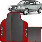 Lindo jogo tapete 4 peças carro automotivo na cor vermelho volkswagen gol g1 quadrado 1980 a 1994 t