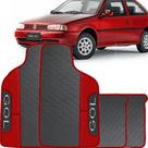 Lindo jogo tapete 4 peças carro automotivo na cor vermelho volkswagen gol g2 bola 1995 a 2000 todos
