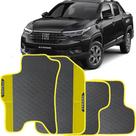 Lindo jogo tapete carro automotivo amarelo fiat strada nova 2019 a 2023 cabine dupla todos emborrac
