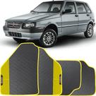 Lindo jogo tapete carro automotivo amarelo fiat uno quadrado 1989 a 2010 todos emborracahdo ecologi