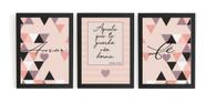 Lindo Kit 3 Quadros Geometricos Aquele Que Te Guarda