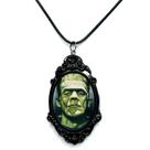 Lindo Pingente Colar Arte O Monstro De Frankenstein Resinada