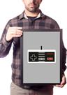 Lindo Quadro A3 Game Retrô Controle Nes
