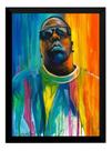 Lindo Quadro Colorido Estilo Aquarela Notorious Big 42x29cm