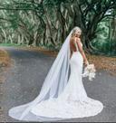 Lindo Véu Noiva 3 Metros 1 Camada Branco ou Marfim Longo Casamento V19 Lindo Véu Noiva 3 Metros 1 Camada Branco ou Marfim Longo Casamento V19