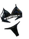 Lingerie Cinta Liga Preto G
