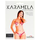 Lingerie comestível em formato de coração - karamela hot flowers
