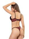 Lingerie Conjunto Calcinha e Sutiã com Bojo e Aro + Chocker Lingerie Conjunto Calcinha e Sutiã com Bojo e Aro + Chocker