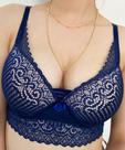 Lingerie/conjunto de renda + calcinha fio azul marinho Lingerie/conjunto de renda + calcinha fio azul marinho