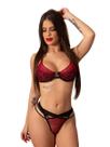 Lingerie Conjunto Renda Arrastão Aro Calcinha Fio Romântica