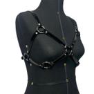 Lingerie Couro Harness Feminino Peito Dominadora Preto Vinil PVC Latex Dominatrix Gótico Dark Fashion Lingerie Couro Harness Feminino Peito Dominadora Preto Vinil PVC Latex Dominatrix Gótico Dark Fashion