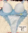 Lingerie de luxo tamanho M cor azul bebê ou