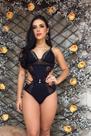 Lingerie Feminina - Body preto com tecido de renda e tule Lingerie Feminina - Body preto com tecido de renda e tule