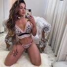 Lingerie mila - calcinha semi fio e sutiã sem bojo