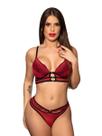Lingerie Nadador Bojo Tule com Texturas Renda Fecho Frontal